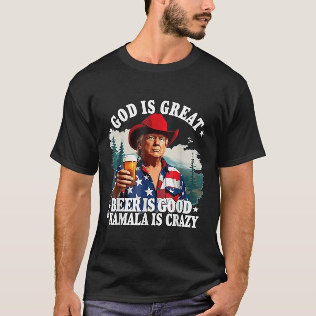 Bra är Underbart öl och Kamala är Craz T Shirt (Framsida)