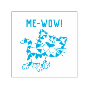 Bra arbetslärare kattunge me-wow meow A+ underbar Självfärgande Stämpel