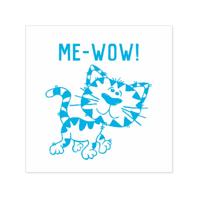 Bra arbetslärare kattunge me-wow meow A+ underbar Självfärgande Stämpel (Design)