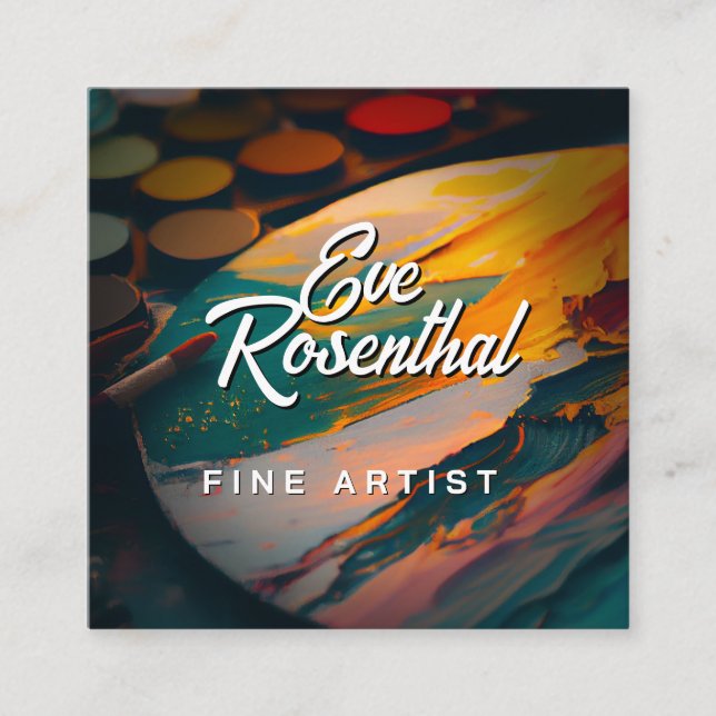 Bra Artist | PROFESSIONELL Fyrkantigt Visitkort (Framsida)