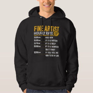 Bra Artist Timate Rate Funny Art-målning Hoodie