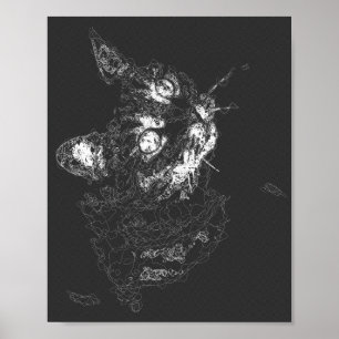 bra av estetisk katt-abstrakt med modern konst poster