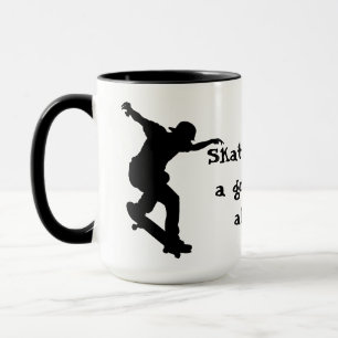 Bra av motiv-skateboarding-offert alltid mugg