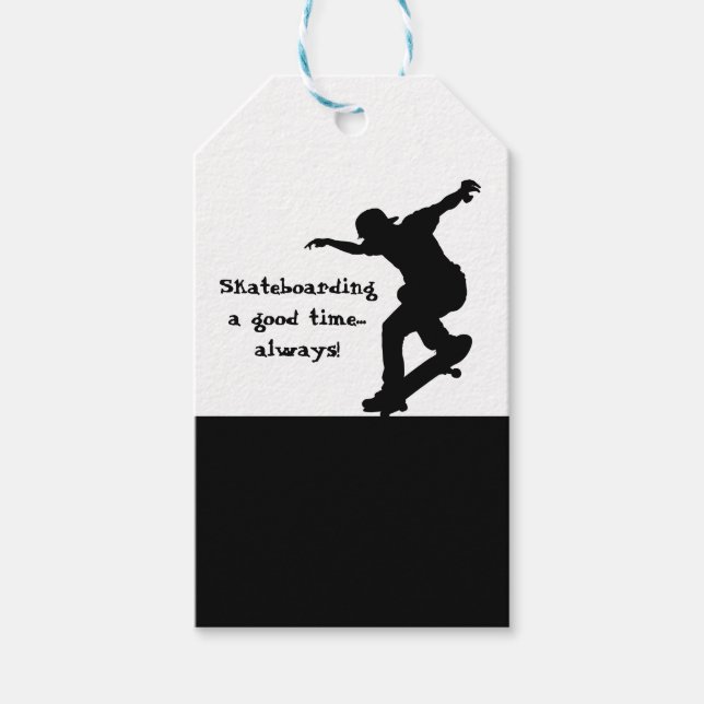 Bra av motiv-skateboarding-offert alltid presentetikett (Framsidan)
