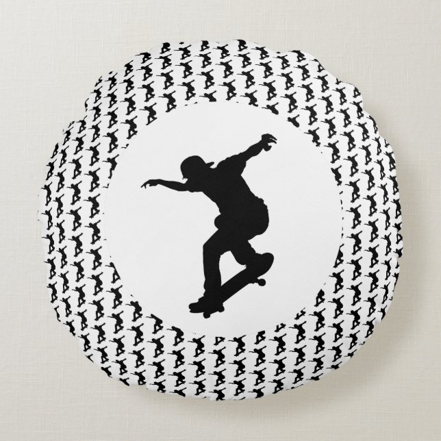 Bra av motiv-skateboarding-offert alltid rund kudde (Framsidan)