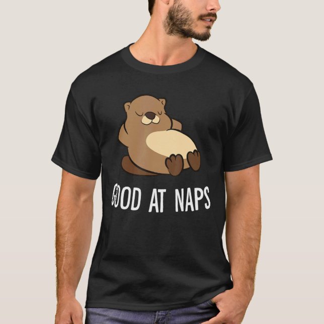 Bra av sovande bäver vid Naps Napping Beaver Pajam T Shirt (Framsida)