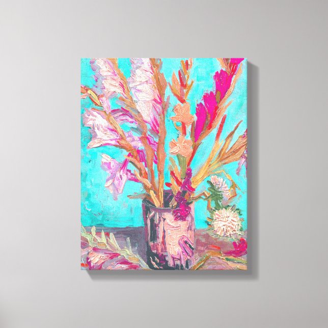 bra av vincent van gogh gladiolus porträtt canvastryck (Framsida)