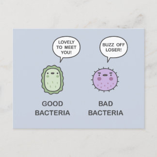 Bra Bacteria, Bad Bacteria Inbjudan Vykort