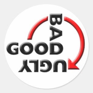 BRA BAD UGLY Red Pilen Runt Klistermärke