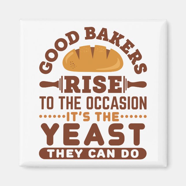 Bra Bakers Quote Baking Yast Funny Pun Magnet (Framsidan)