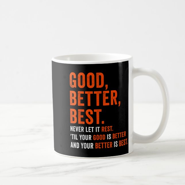 Bra Bättre Bäst Låt det aldrig Vila Kaffemugg (Höger)