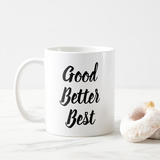 Bra Bättre motivation Kaffemugg (Med munk)