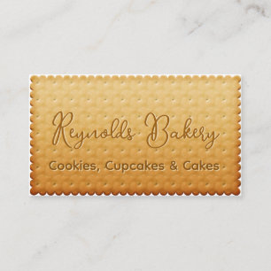 Bra Biscuit Bakery Delicious Cookie Affärskort Visitkort