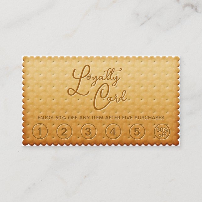 Bra Biscuit Bakery Delicious Cookie Loyalty Card Lojalitetskort (Framsida)