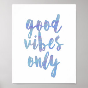 Bra blåttvattenfärg för Vibes endast Poster