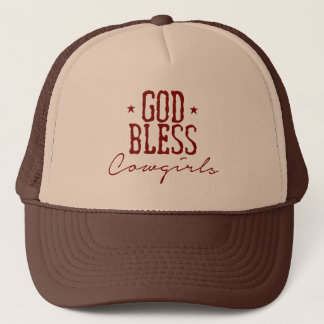 Bra bless cowgirl, brun modern typografi keps