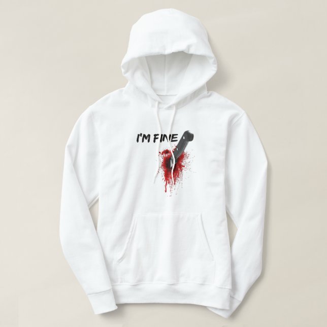 Bra Bloody (baksidan) T-Shirt Hoodie (Design framsida)
