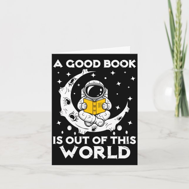 Bra bok är utanför denna värld astronaut måne kort (Framsida)