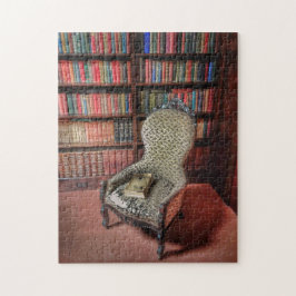 Bra bok och en sammansatt stol pussel