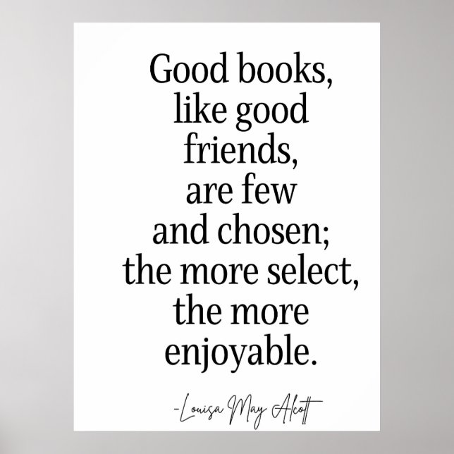 Bra bokar är, liksom bra vänner, få och utvalda. poster (Framsidan)