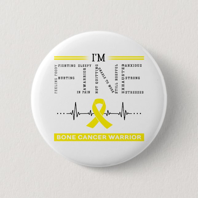 Bra Bone Cancer Warrior Knapp (Framsida)
