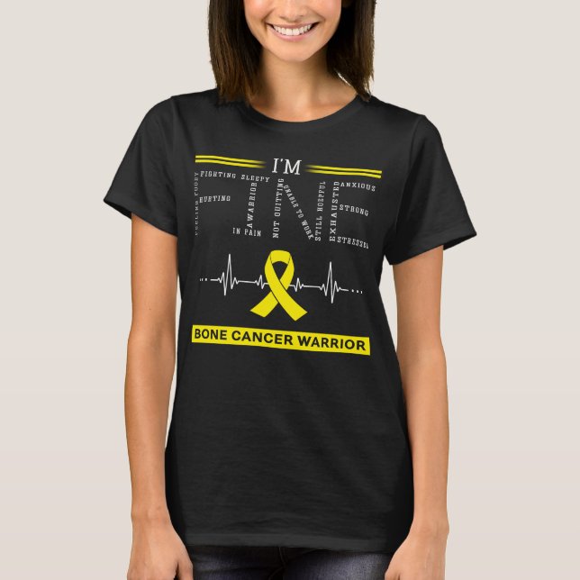 Bra Bone Cancer Warrior T Shirt (Framsida)
