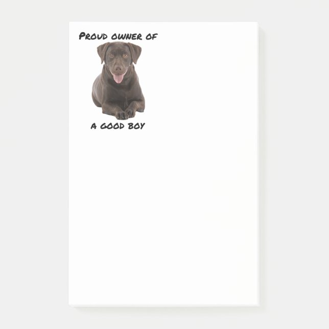 Bra Boy Chocolate Lab Post-it Block (Framsida)