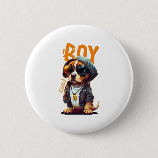 Bra Boy Hund Cute Puppy Knapp (Framsida)