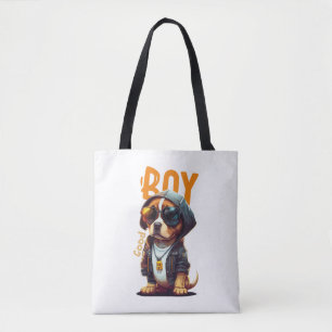 Bra Boy Hund Cute Puppy Tygkasse
