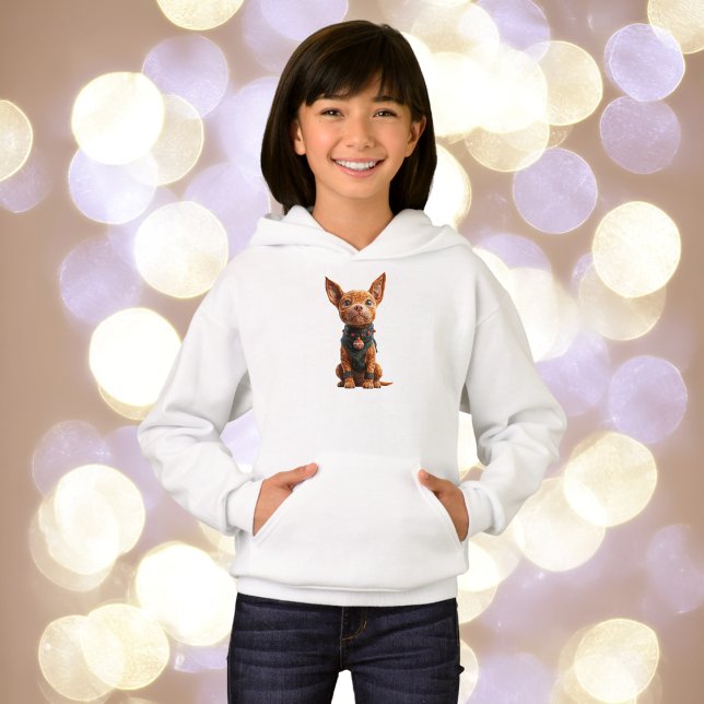 Bra Boy jul Hund Girl's Hoodie T Shirt (Skapare uppladdad)