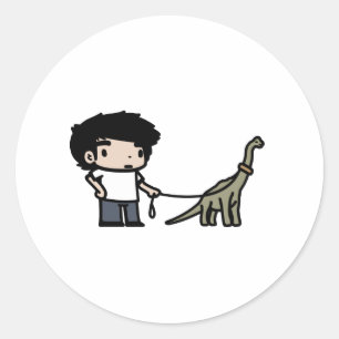 Bra Brachiosaurus Runt Klistermärke