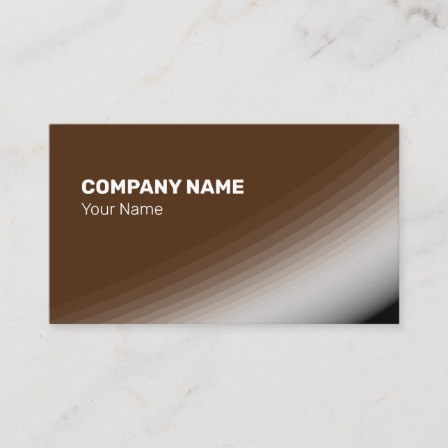 Bra Brown White Black Shades and Rays Visitkort (Framsida)