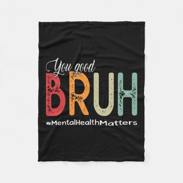 Bra Bruh Mental Health Counselor Therapist Fleecefilt (Framsidan)
