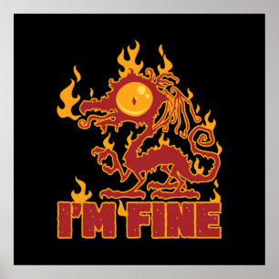 Bra Burning Dragon Poster