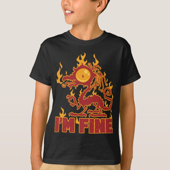 Bra Burning Dragon T Shirt (Framsida)