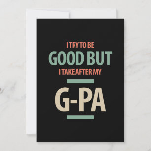 Bra but G-Pa Farfar Gift Tack Kort
