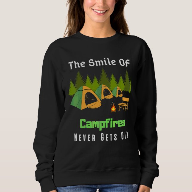 Bra campingcitat Leendet från lägereldar Försvinne T Shirt (Framsida)