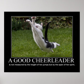 Bra Cheerledare Cat Artwork Poster