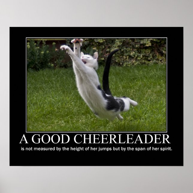 Bra Cheerledare Cat Artwork Poster (Framsidan)