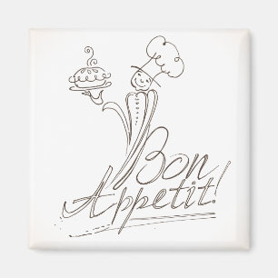 Bra Chef säger Bon Appetit! Magnet