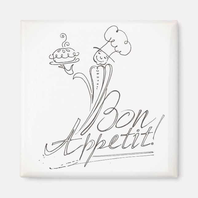 Bra Chef säger Bon Appetit! Magnet (Framsidan)