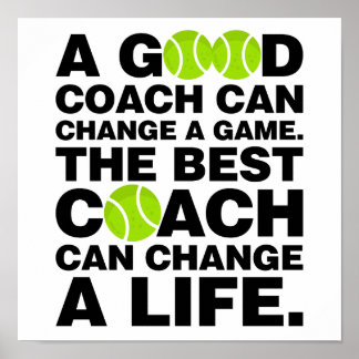 Bra Coach kan byta ut bästa tennis Coach Poster