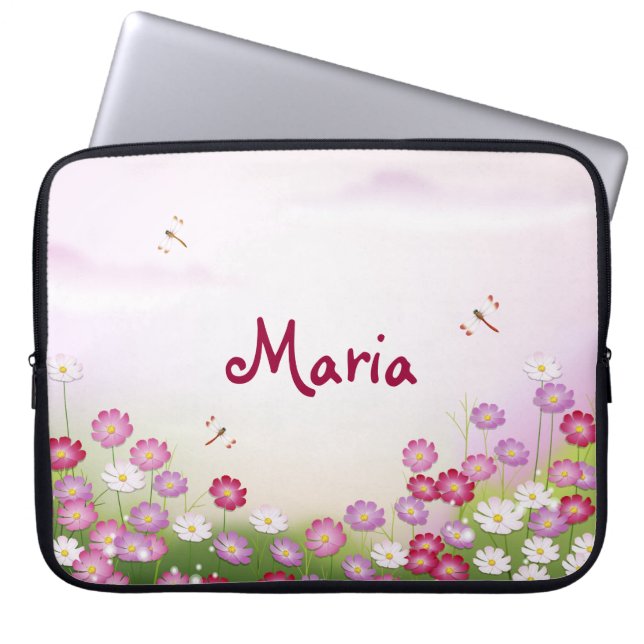 Bra Coola Cute Girly Retro Blommigt Mode Laptop Sleeve (Framsidan)