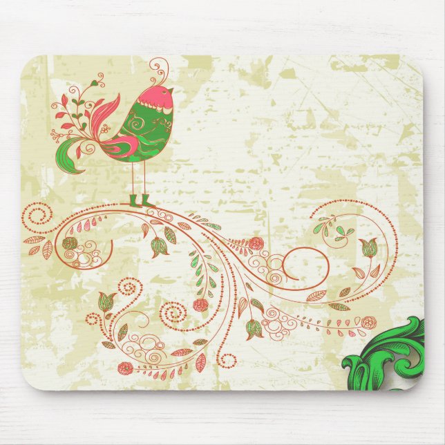 Bra Coola Cute Girly Retro Blommigt Mode Musmatta (Framsidan)