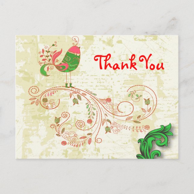 Bra Coola Cute Girly Retro Blommigt Mode Vykort (Framsida)