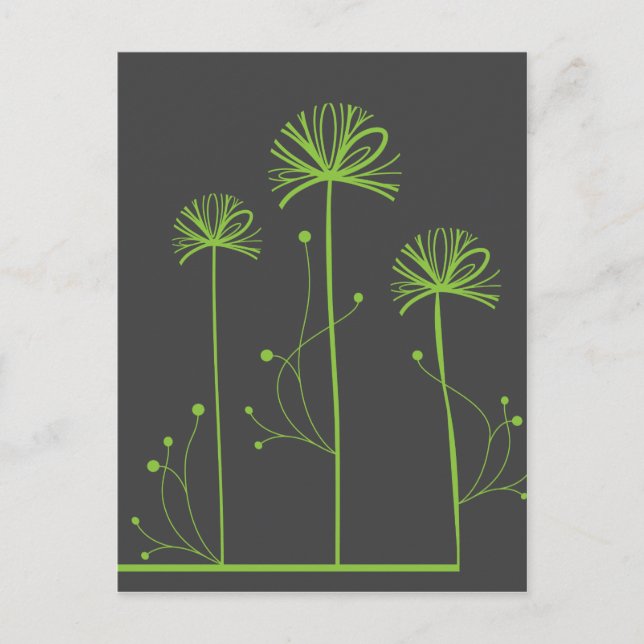 Bra Coola Cute Girly Retro Blommigt Mode Vykort (Framsida)