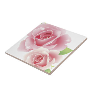 Bra Coola Flowers Cute Girly Retro Blommigt Kakelplatta