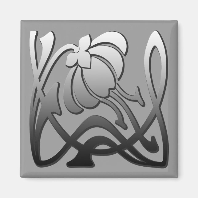 Bra Coola Flowers Cute Girly Retro Blommigt Magnet (Framsidan)