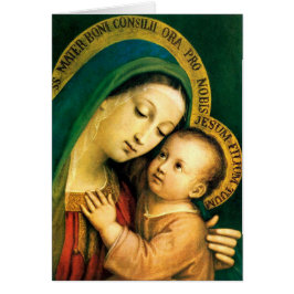 Bra Counsel Virgin Mor Mary Katolsk Vintage Hälsningskort