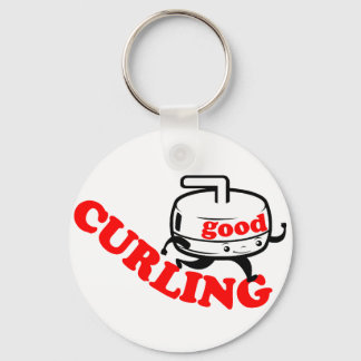 [ BRA CURLING ] Retro "Stone Guy"-presentationer a Nyckelring